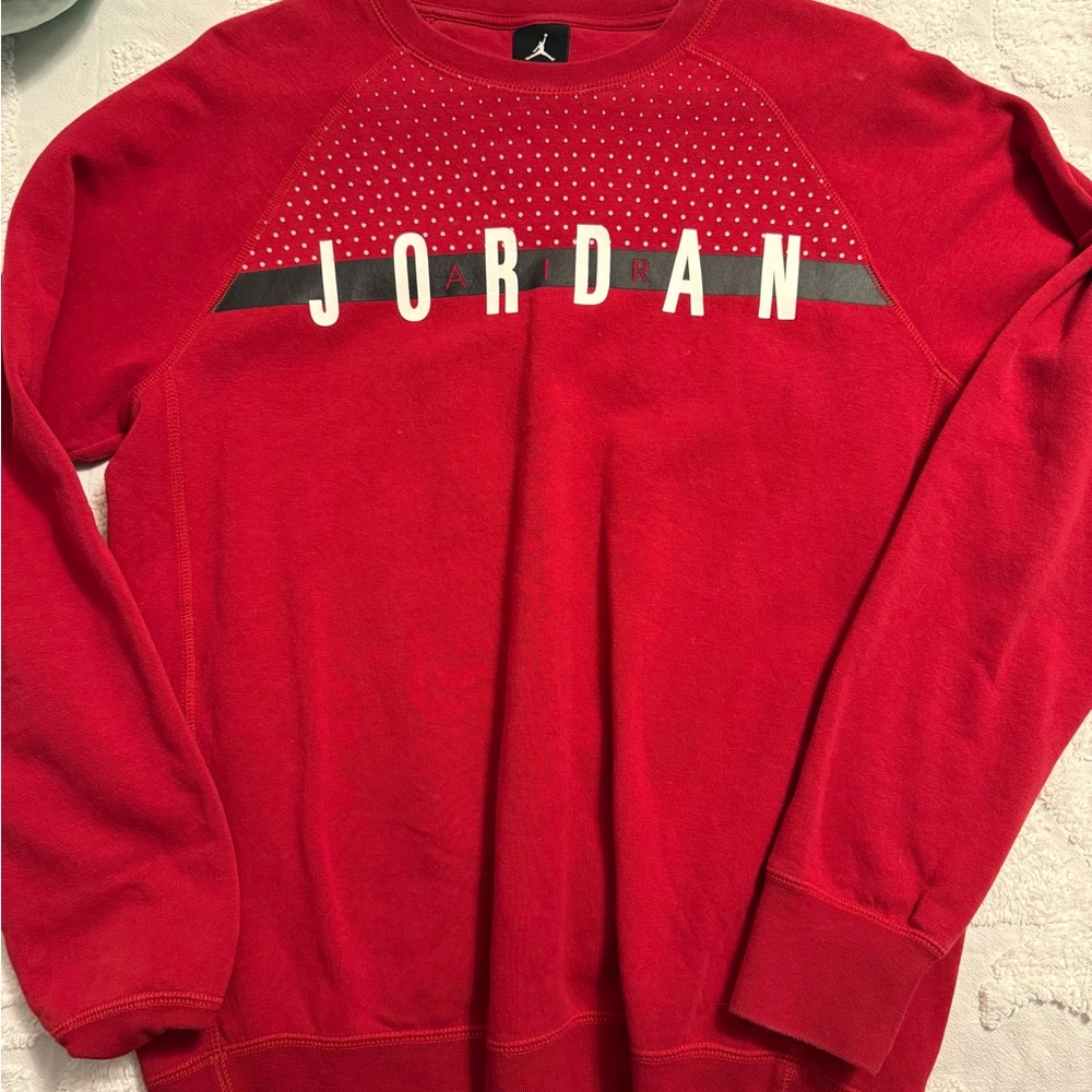 Jordan Men's Crewneck Sweater in Bold Red